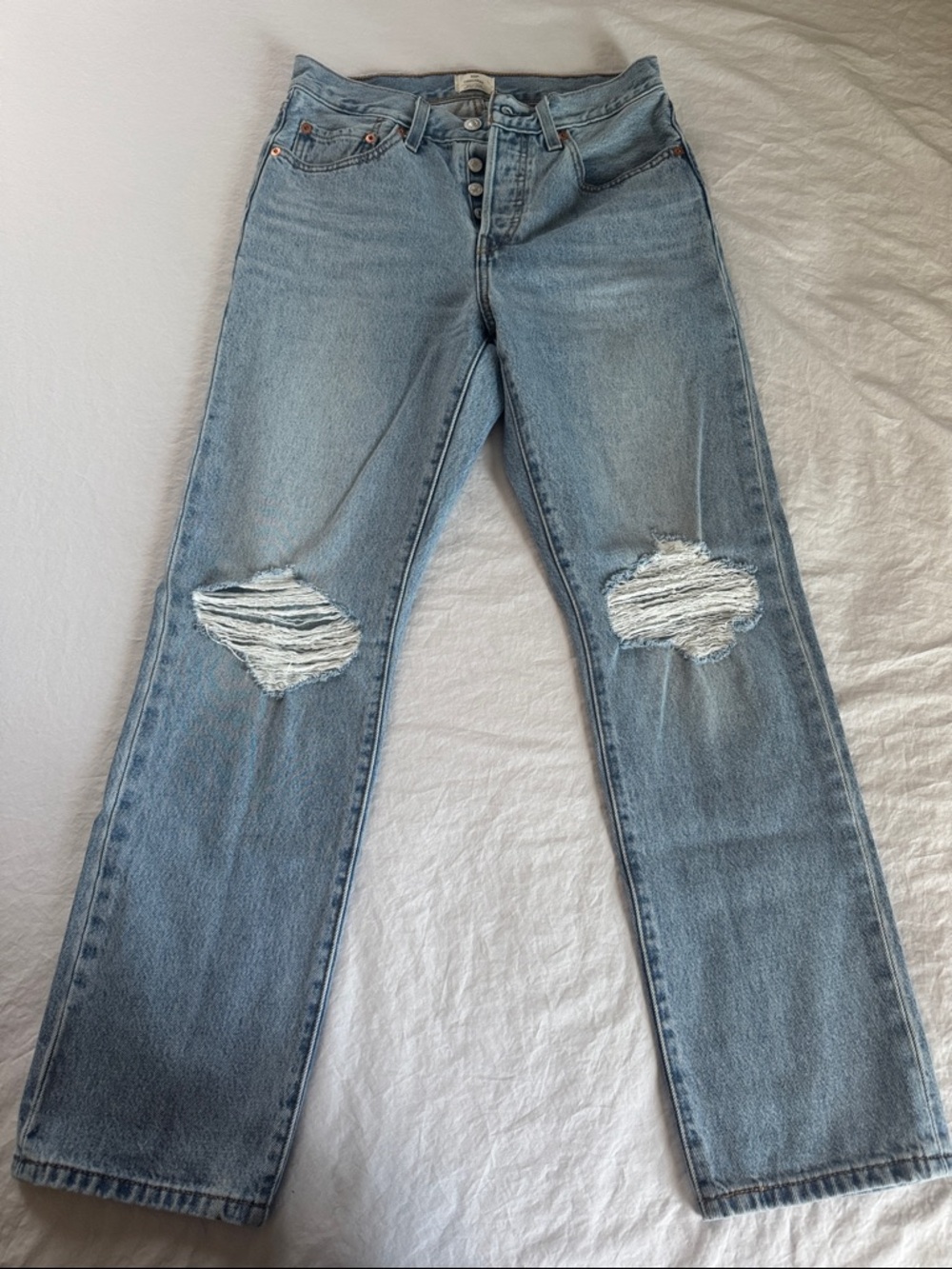 Levi's Light Blue Straight Leg Denim Jeans